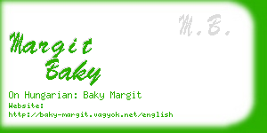 margit baky business card